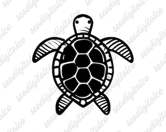 Turtle Svg, Sea Turtle Svg, Turtle SVG Files For Cricut, Sea Animal Svg, Ocean Animal Svg, Gift for Animal Lovers, Laser Svg, DXF & PNG