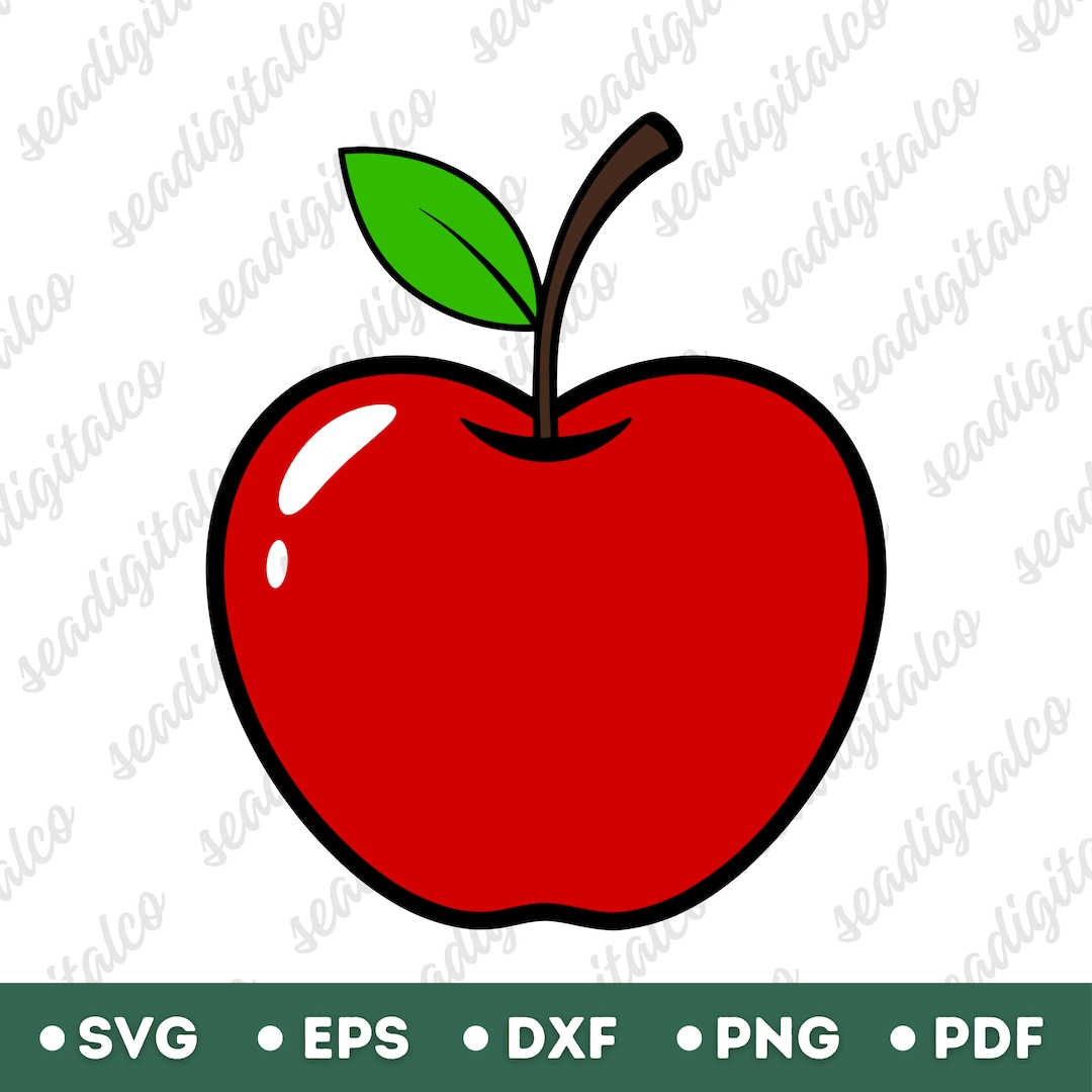 Red Apple Svg, Fruit Svg, Apple Clip Art, Teacher Svg, Back to School ...