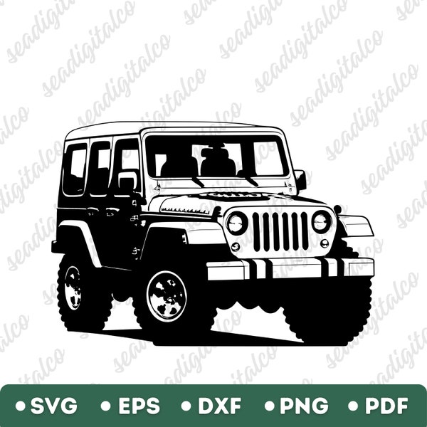 Jeep SVG, Offroad Svg, Jeep Gladiator Svg, Offroad Vehicle Svg, Offroad Clip Art, Offroad Cut File, Cricut Silhouette, Digital Download, EPS