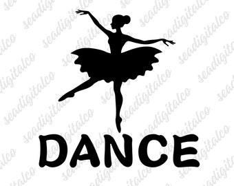 Dance Svg, Ballerina Svg, Ballet Svg, Dance Silhouette, Dance Clipart, Cut Files for Cricut, Dance Lover, Dance Shirt Svg, Silhouette File