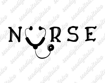 Nurse svg, Stethoscope Svg, Nurse Cut File for Cricut, Nurse Clipart, Nurse Love Png, Nursing Svg, Nurse Shirt Svg, Silhouette Studio, DXF