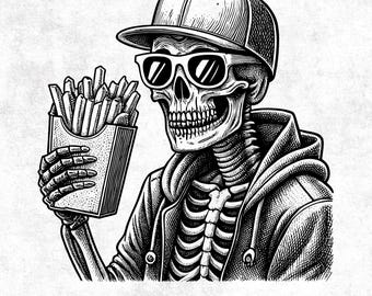 Lustige Skelett Papa SVG, Retro Cool Dad Schädel Clipart, Humorvolle Skelett Vater Design für Cricut und Silhouette