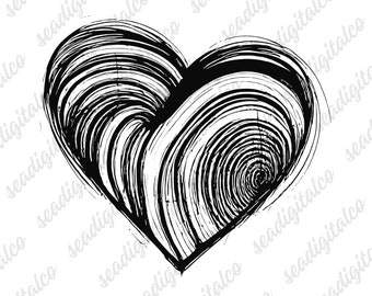 Abstract Heart SVG, Simple Heart Design Svg, Heart Svg, Scribble Heart Svg, Hand Drawn Heart Svg, Heart Svg Cut Files For Cricut, Vector