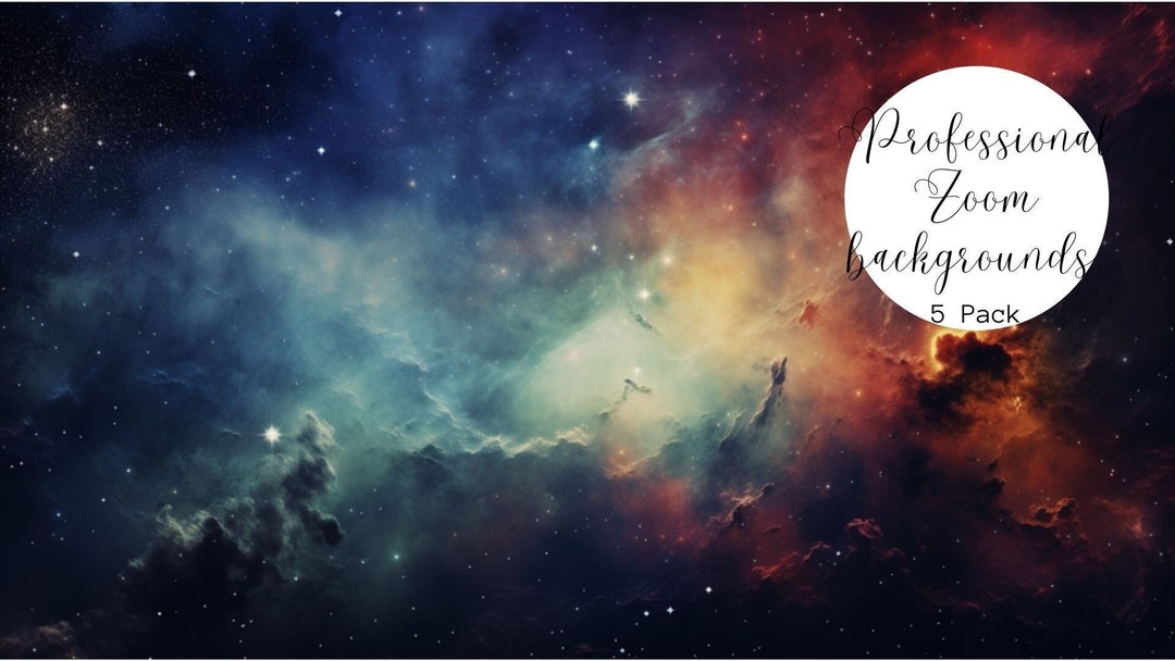5 Pack Zoom Background, Outer Space Virtual Background, Zoom Meeting ...