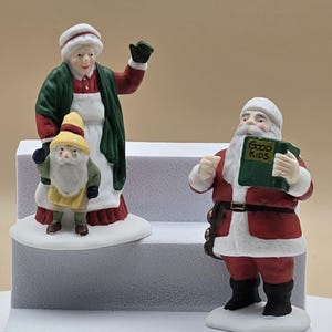 Department 56, Santa & Mrs. Claus, Heritage Village Accessory, Dept 56, Retired Department 56, Vintage Collectible
