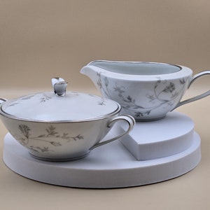 Noritake Valerie Cream and Sugar Set, Vintage Noritake Tableware, Cream and Sugar Set, Made in Japan, Noritake Valerie Pattern Collectible