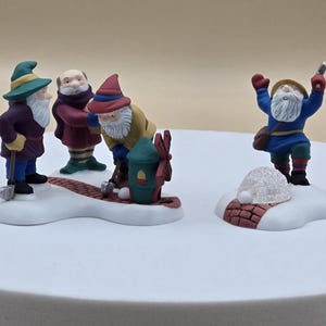 Department 56, Tee Time Elves, North Pole Series Accessory, Dept 56, Retired Department 56, Vintage Collectible
