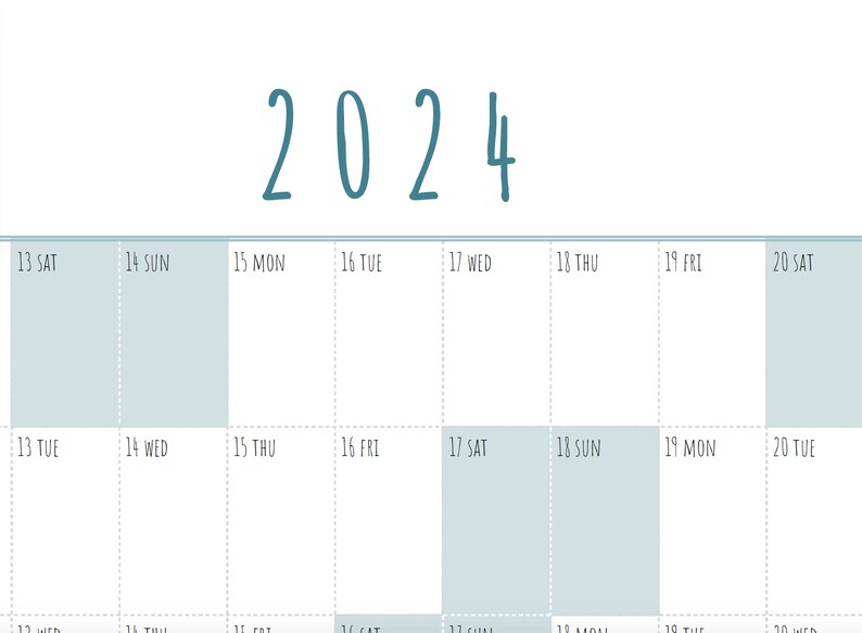 Printable Wall Calendar Planner 2024 A2 Annual Yearly Planner Jan-dec ...