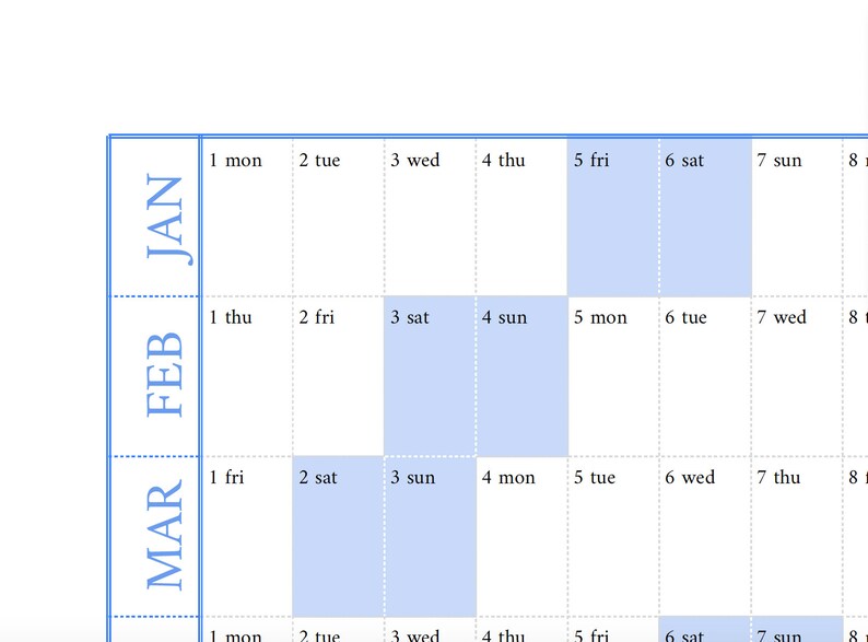 Printable Wall Calendar Planner 2024 A2 Annual Yearly Planner Jan-dec ...