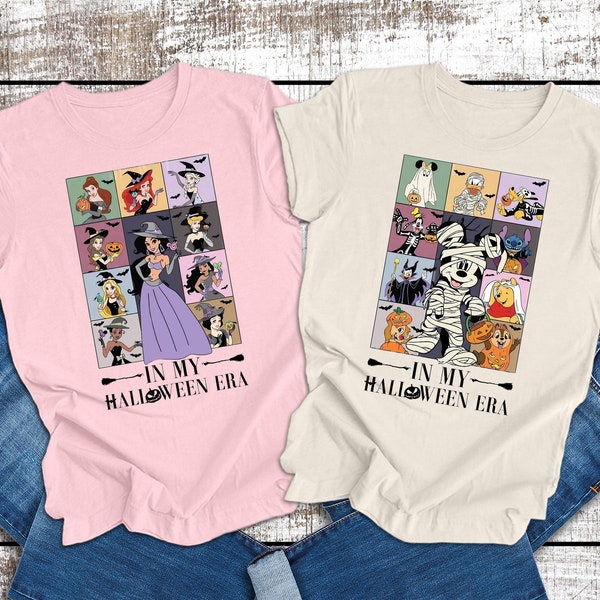 Vintage Disney In my Halloween Era shirt, Mickey & Princess Halloween Skeleton Shirt, Mickey Mummy Tee, Mickey Not So Scary Party 2024 Tees