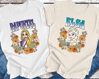 Disney Princess Rapunzel Shirt, Disney Princess Shirt, Disney Princess Character Shirt, Disney Trip, Disney Belle, Cinderella, Elsa, Ariel
