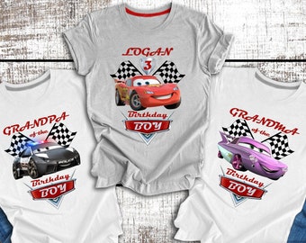 Disney Cars Birthday Shirt, Lightning Mcqueen Cars Birthday Tee, Family Matching Tee, Lightning Mcqueen Shirts, Birthday Boy Raglan Shirt