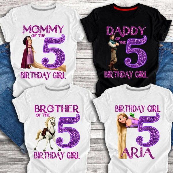 Rapunzel Family Matching Shirts, Rapunzel Birthday Shirt, Tangled Shirt, Rapunzel Disney Princess Shirt, Rapunzel Girl Birthday Shirt