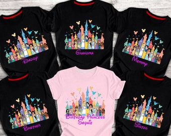 Disney Princess Shirt, Disneyworld Family Birthday Shirt, Family Disney Shirt, Disneyland Birthday Shirt, Disney Custom Shirt