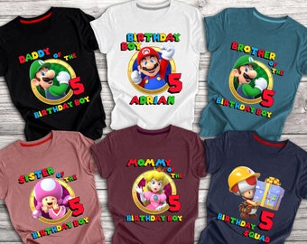Super Mario Birthday Shirt: Personalized Family Tee