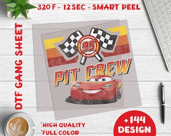 Disney Lightining Mcqueen Disney Cars DTF, Disney Image Transfer, Disney Cars Dtf, Cars Ready to Press, Heat Press DTF, Disney Gang Sheet