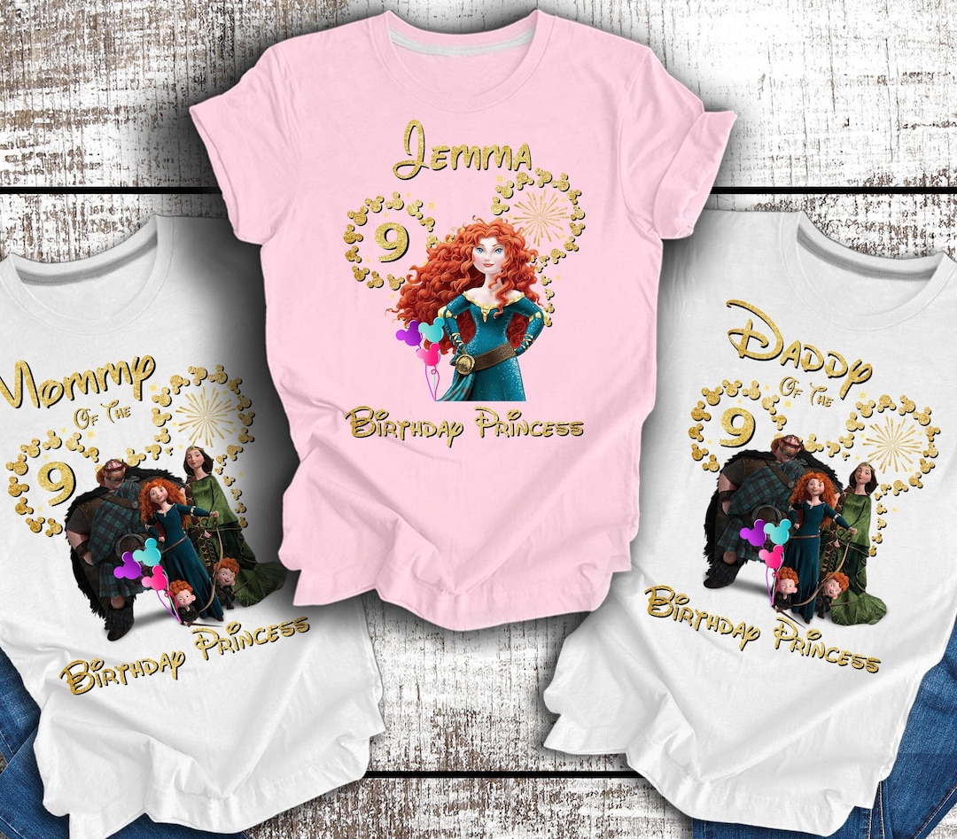 Merida Disney Princess Shirt, Merida Birthday Shirt, Disney Shirt ...