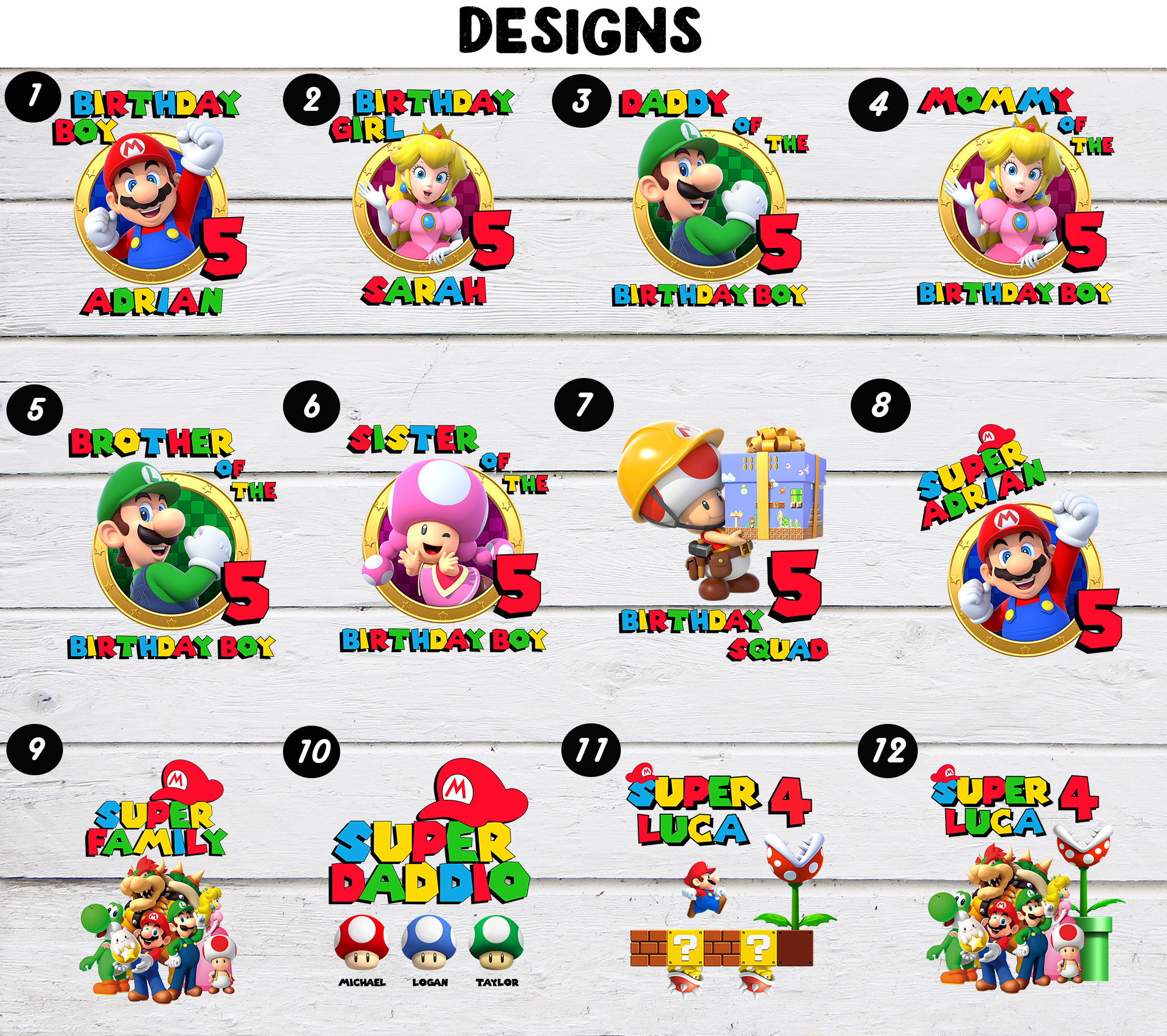 Super Mario Family Shirt, Super Mario Family Matching Shirt ...