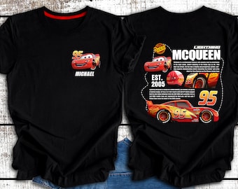 Custom Lightning McQueen Two sided Vintage Shirt, Lightning McQueen 95 Number Shirt, Disney Cars shirt, Cars Trip Shirt
