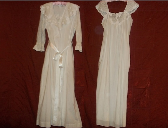 Natori Bridal Elegance: Luxurious White Cotton Pe… - image 1