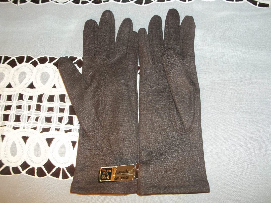 Gaymode Brown Dress Gloves Animal Print Embossed Unworn Fits 6 Etsy