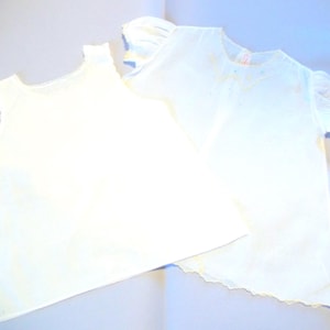Vintage Baby Dress and Slip Set Batiste Yellow Embroidery Scalloped Hem Made in the Philippines 1960s - FREE Gift Included!!