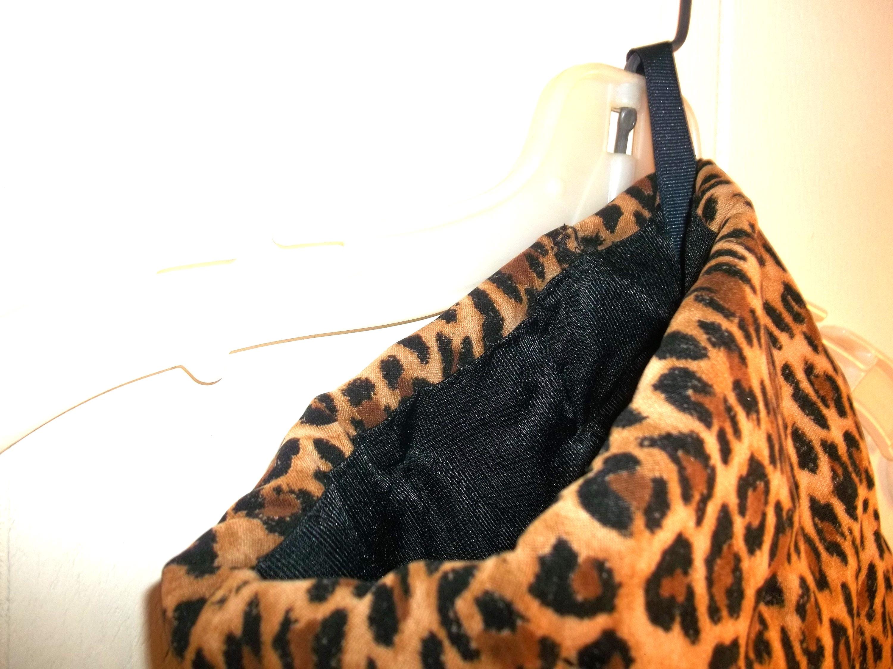 Leopard Fur Hand-warmer Muff Animal Print Winter Velvet Coat Accessory No Gloves Needed - FREE Gift Included!!