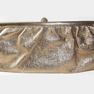 Clutch Purse Bobbie Jerome Handbag Gold With Rhinestone Ball Snap Vintage - FREE Gift Included!!