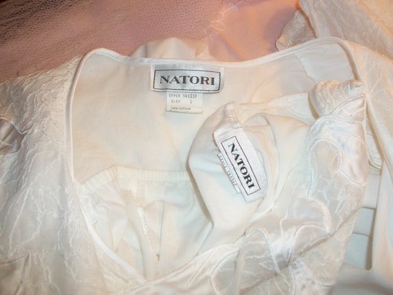 Natori Bridal Elegance: Luxurious White Cotton Pe… - image 10