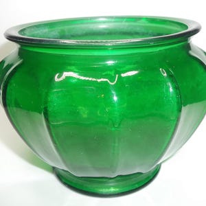 Vintage Emerald Green Glass Compote | Wide Panel Design | Marked No. 3 USA | 4.5” Tall, 4.75” Opening - FREE Gift Included!!
