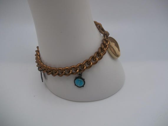 Vintage Infant Jesus of Prague Copper Charm Bracelet – Religious Souvenir Jewelry, Mid-Century Catholic Keepsake - FREE Gift Included! View 3
