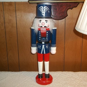 Vintage Nutcracker Handcrafted Wood Handpainted Old World Christmas Holiday Decoration 20 inch Tall Soldier - FREE Gift Included!!