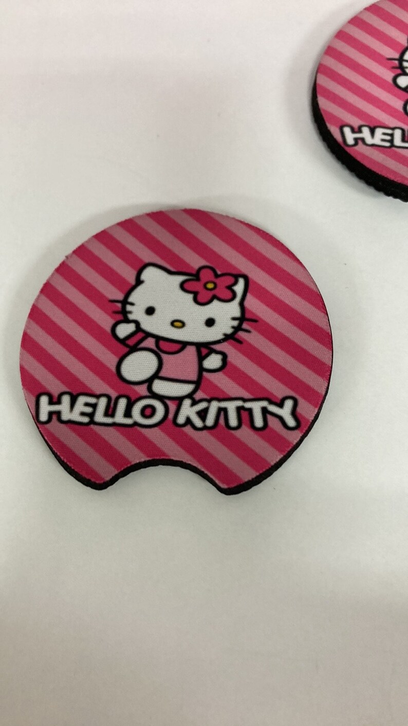 Hello Kitty License Plate With Cup Holder Inserts Etsy