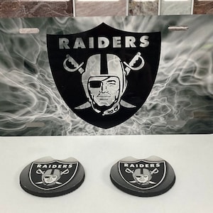 Rico NFL Oakland Raiders Retro Laser License Plate Tag - Silver