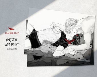 KINKTOBER Feather Play PRINT (sfw | nsfw)