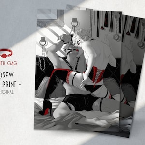 KINKTOBER Mouth Gag PRINT (sfw | nsfw)