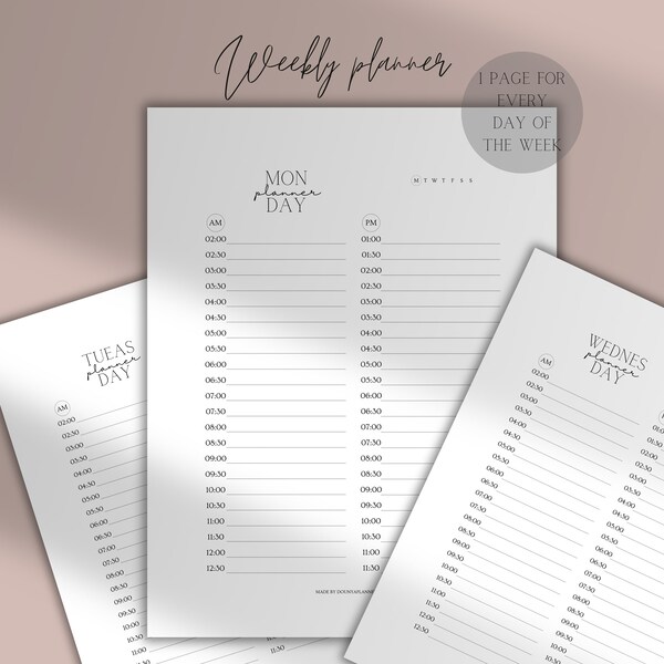 Minimal Weekly Schedule, Weekly routine, Weekly Agenda, Desk weekly planner, 2023 weekly planner, Printable To Do List, 2023 daily planner