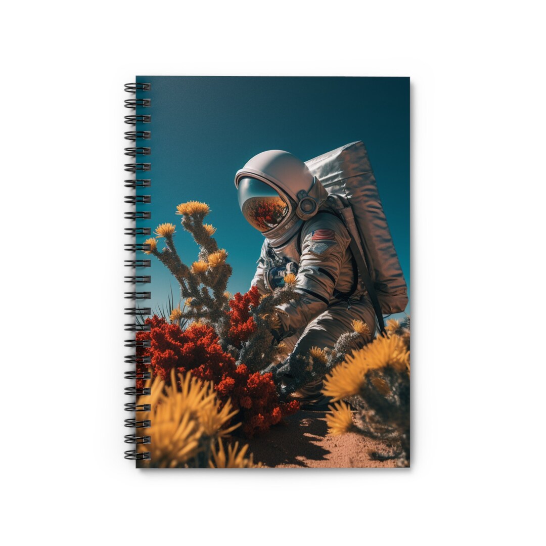 Desert Spaceman Ruled Line Spiral Notebook, Spiral Journal Notebook ...