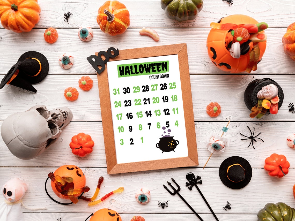 Printable Halloween Countdown Instant Download 8x10 and - Etsy