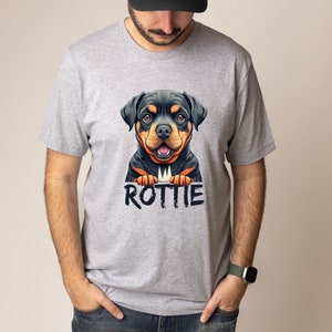Rottweiler T-Shirt Unisex Dog Owner Tee Colorful Rottie Quirky Shirt Pet Apparel Funny Dog Lover Gift  Pet Gift