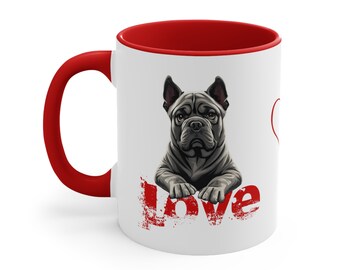 Hunde-Tasse Mit Rassenmotiv – 330 Ml Keramikbecher Für Hundeliebhaber, Geschenkidee, Cane Corso & Mehr