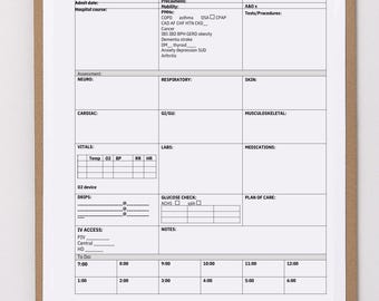 Hoja de informe de enfermería