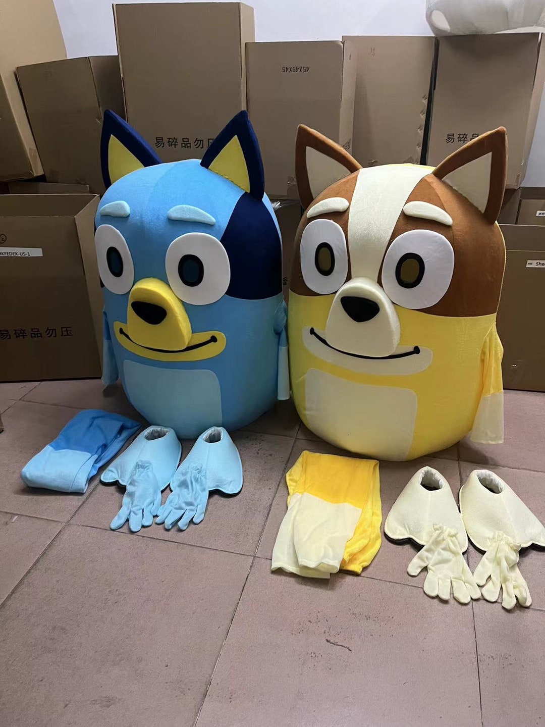 Bluey , Bingo Mascot Costume, Fancy Dress Halloween Cosplay Birthday