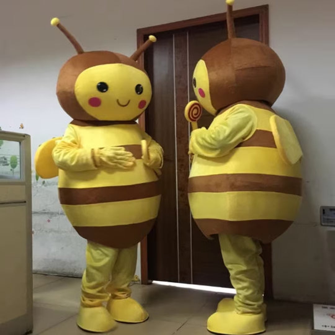 Bee Mascot Costume, Goofy Mascot Costume Fancy Dress Halloween Cosplay ...