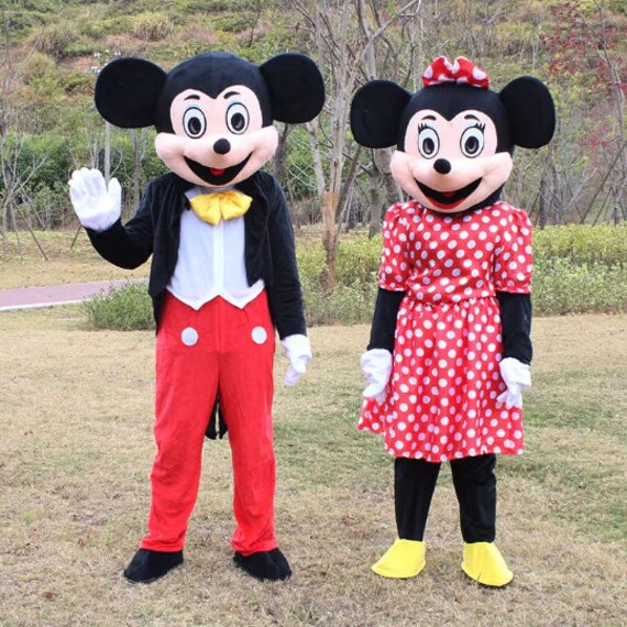 Mickey and Minnie Mouse Adult Mascot Costume Party Clothing Fancy Dress