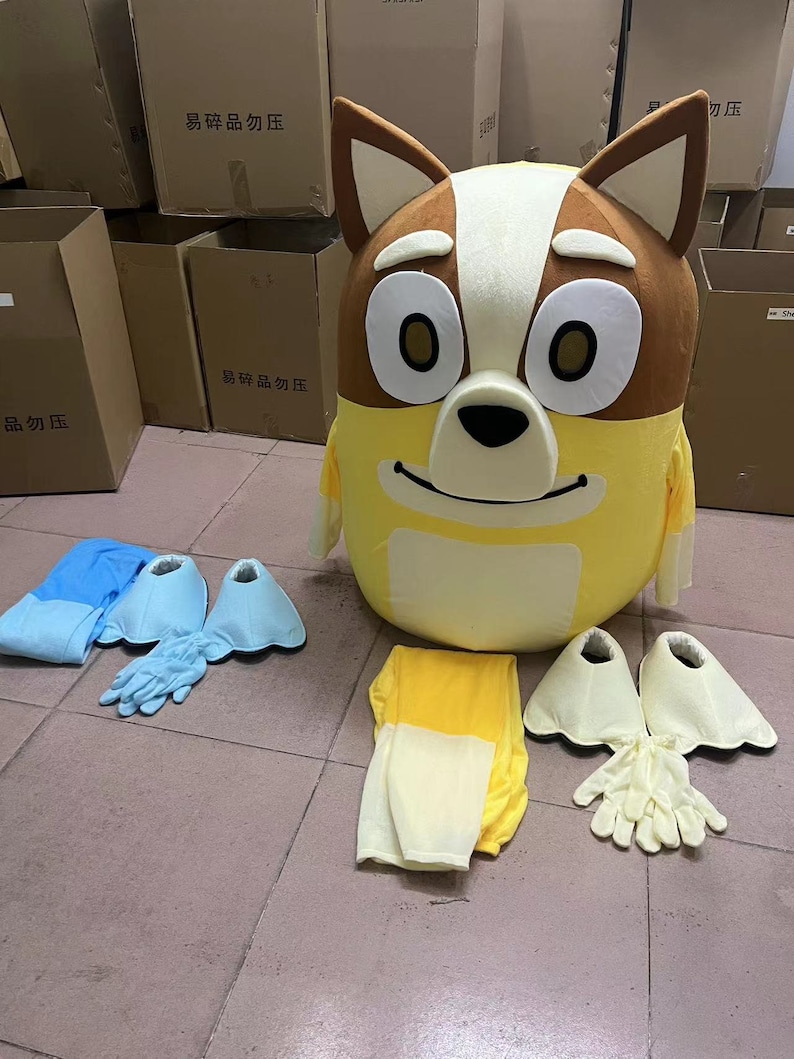 Bluey , Bingo Mascot Costume, Fancy Dress Halloween Cosplay Birthday