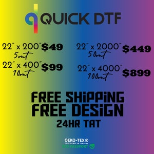 DTF Transfer, Custom DTF Print, Custom Gang Sheet, Custom Heat Transfer, Bulk DTF Transfer, Wholesale Dtf Print, No Weeding