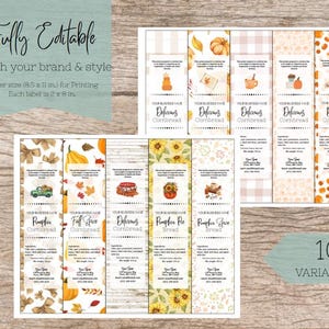 Editable Mini Cake Tin Label Printable | Cottage law custom bakery business sticker | Rustic Fall | digital download pun | Canva template