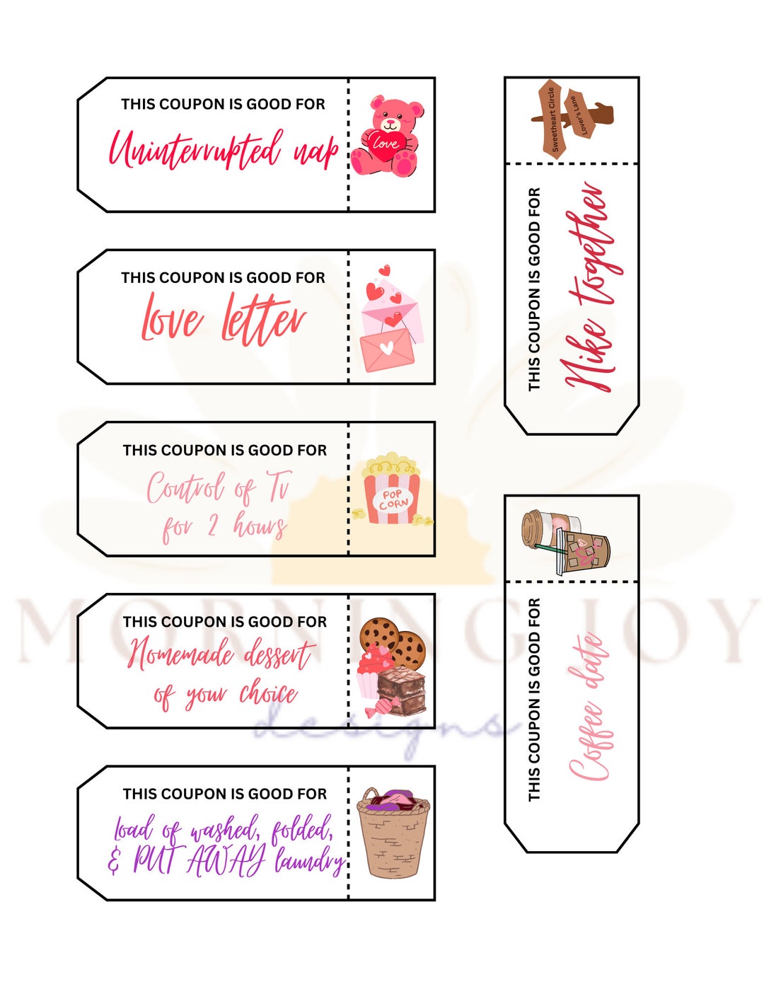 Printable Valentines Coupon Book | Gifts for Boyfriend Girlfriend ...