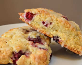 Cranberry Orange Scones - Freshly Baked - Homemade Baked Goods - Perfect Breakfast Treat - Delicious Scones - Gourmet Goods - Sweet Treat